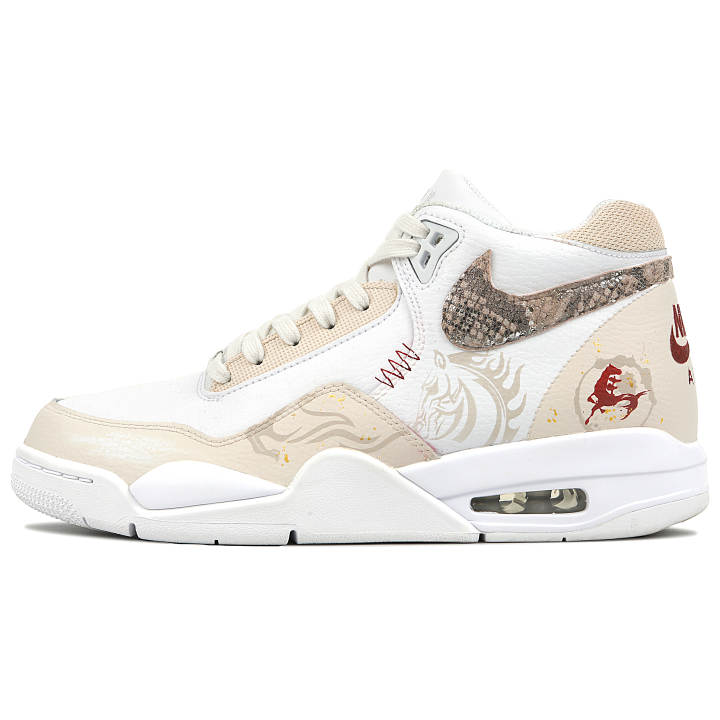 Nike Nike Flight Legacy Abrasion Resistant Mid top Vintage Basketball Shoes Unisex White