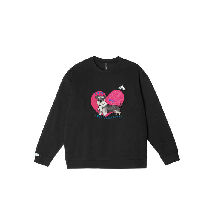 Adidas Adidas LABEL Sweatshirts Unisex Black Crew Neck Moderate Regular