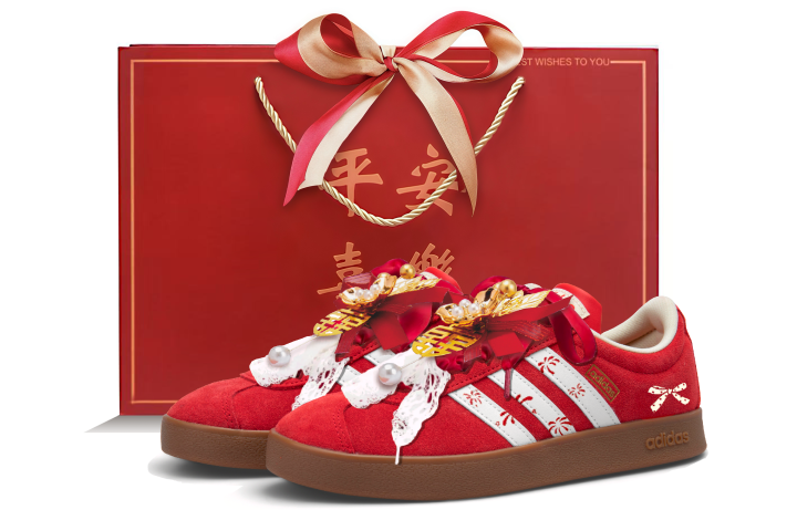 Adidas Adidas Vl Court Classic Low top Skateboard Shoes Unisex Red