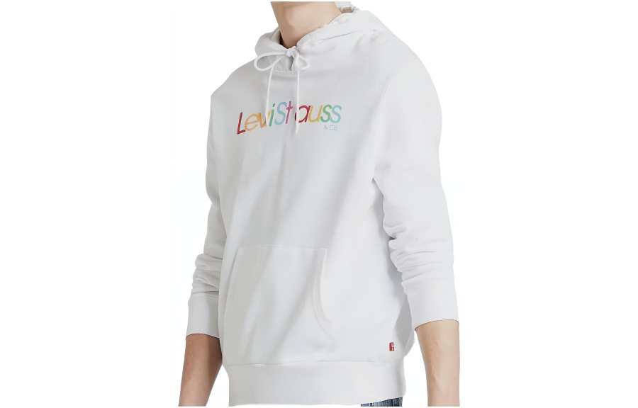 Levis Levis Sweatshirts Unisex White Hooded Moderate Regular