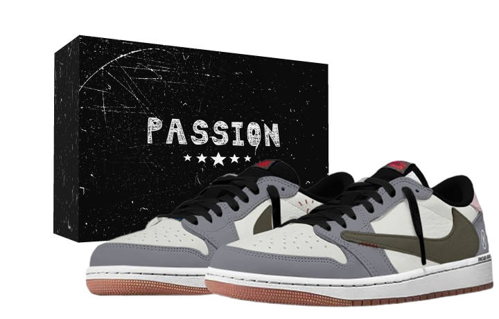 Jordan Travis Scott x Jordan Air Jordan 1 Light Smoke Hook, Box Abrasion Resistant Breathable Abrasion Resistant Breathable