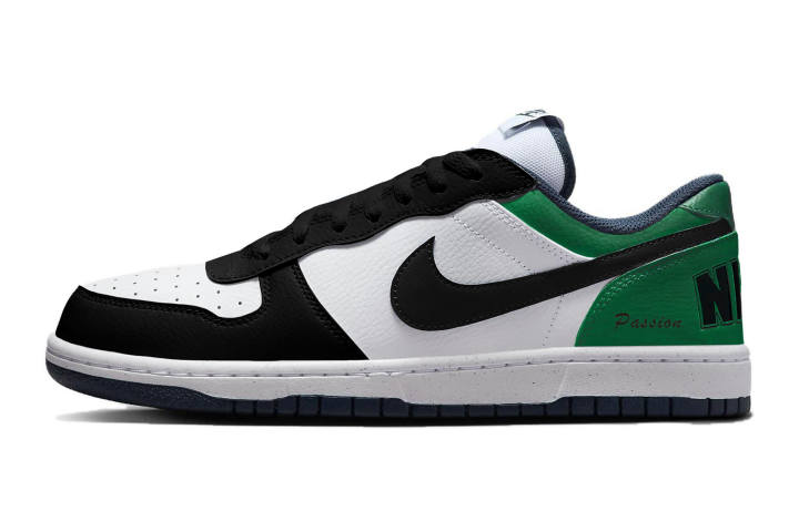 Nike Nike Big Black Green Synthetic Leather, Leather Cushioning Abrasion Resistant Cushioning, Wear Resistant Low top