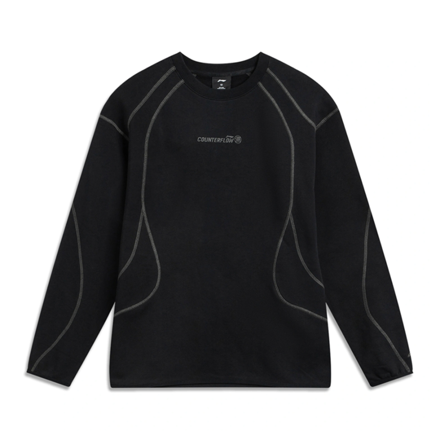 Li-Ning Li Ning Sweatshirts Men's Black Crew Neck Moderate