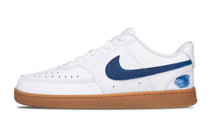 Nike Nike Court Vision 1 Coverage Abrasion Resistant Low top Skateboard Shoes Men's White