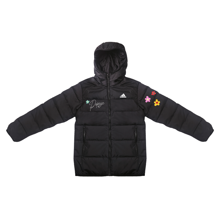 Adidas Adidas Down Jackets Unisex Black Hooded Moderate Puffer Jacket