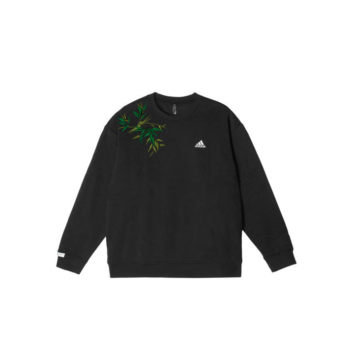 Adidas Adidas LABEL Sweatshirts Unisex Black Crew Neck Moderate