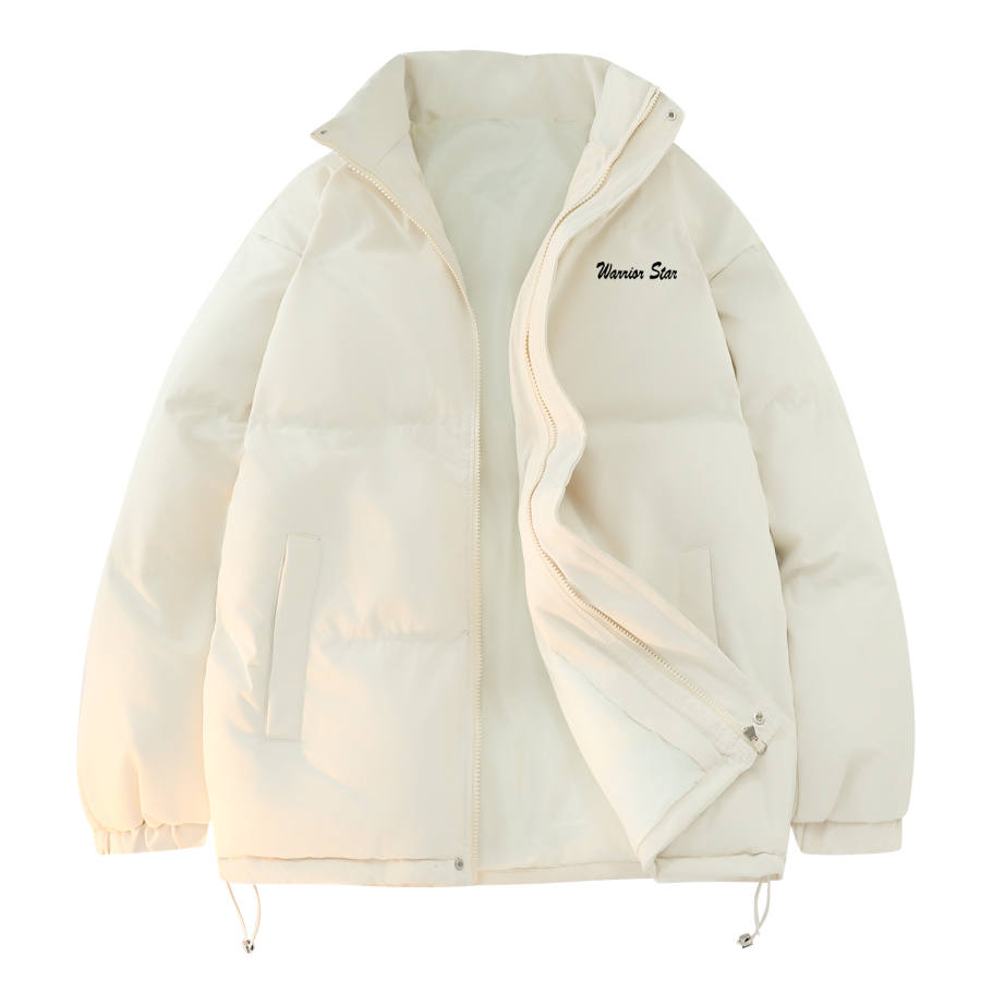 WARRIOR WARRIOR Puffer Jackets Unisex Stand Collar Thickened Padded Puffer Jacket