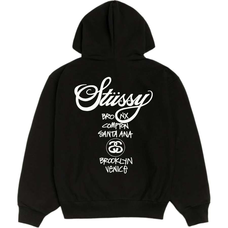 Stussy World Cruise Collection WORLD TOUR ZIP HOODIE Sweatshirt Unisex