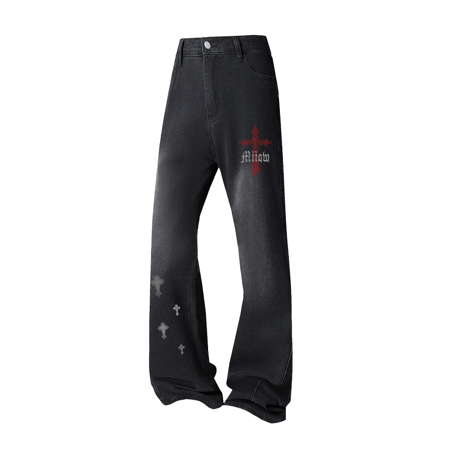 MIIOW Jeans Unisex Moderate Slim Fit Pants