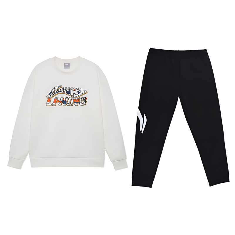 Li-Ning Li Ning Casual Sportswear Unisex Milky White+Black