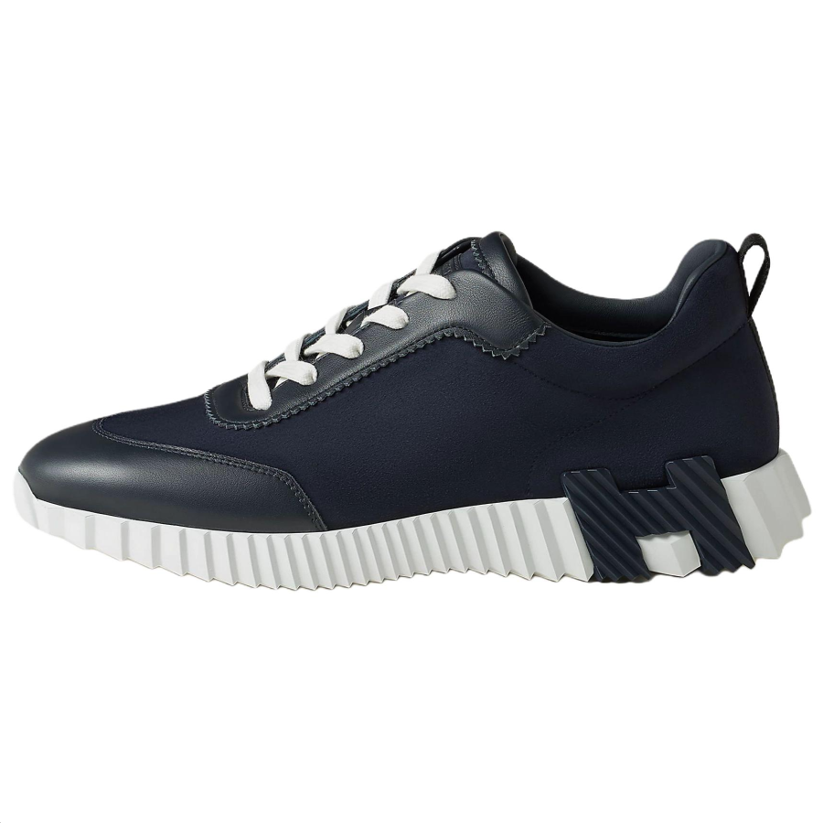 HERMES HERMES Bouncing Low top Casual Shoes 4CM Men's Dark Blue