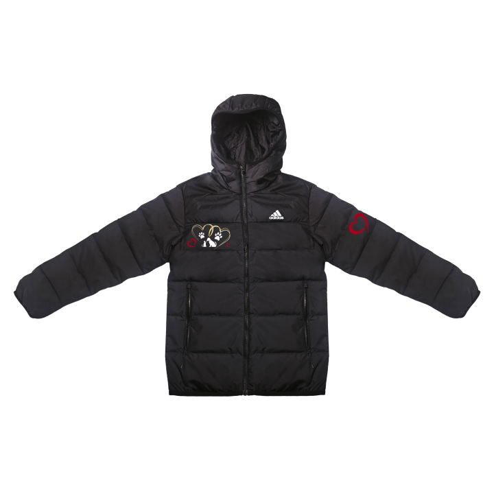 Adidas Adidas Down Jackets Unisex Black Hooded Moderate Puffer Jacket