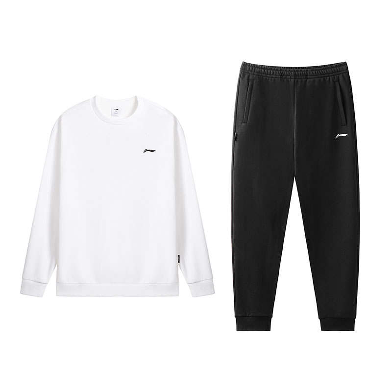 Li-Ning Li Ning Fashion Versatile Loose Fit Regular Sweatshirt Comfortable Fleece Lined Pants Casual Sportswear Unisex