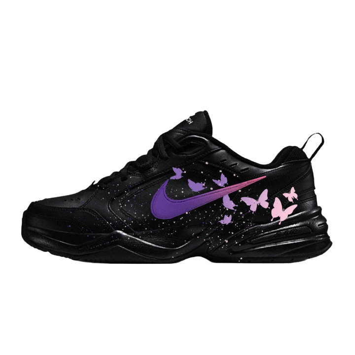 Nike Nike Air Monarch 4 Purple Butterfly Low top Chunky Sneakers Unisex Black Purple