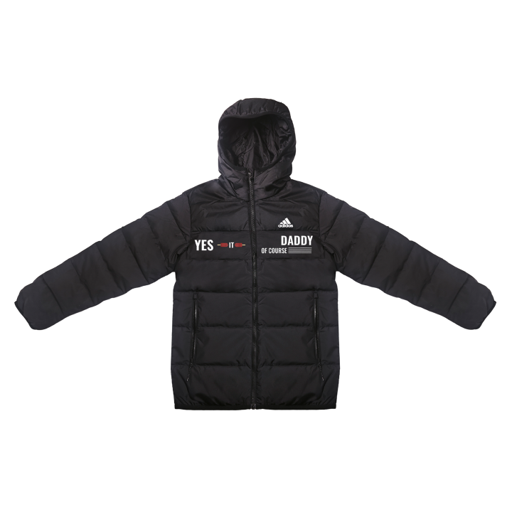Adidas Adidas Down Jackets Unisex Black Hooded Moderate Puffer Jacket
