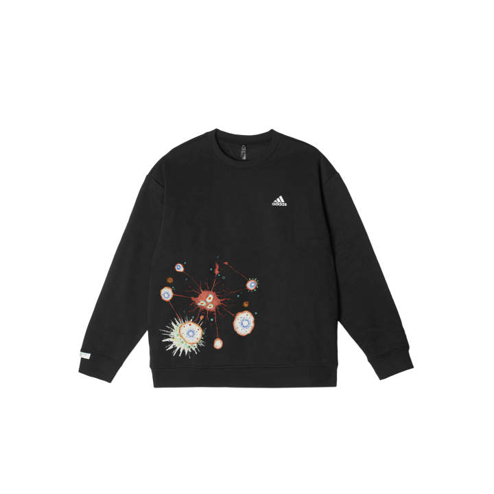 Adidas Adidas LABEL Sweatshirts Unisex Black Crew Neck Moderate Regular