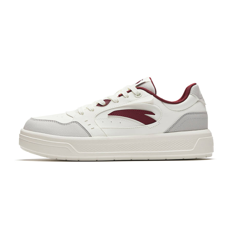 Anta Light Breeze 2 Abrasion Resistant Height Increasing Skateboard Shoes Men's White Gray Red