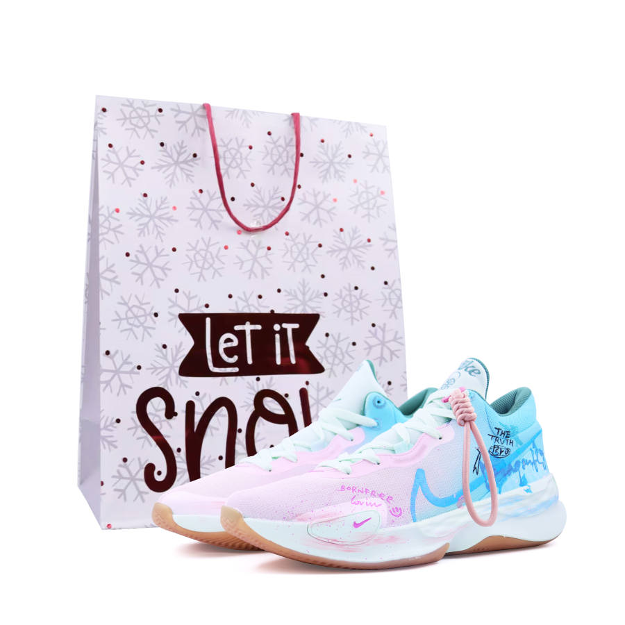 Nike Nike Renew Elevate 3 Christmas Shopping Bag, Starry Fantasy Cushioning Lightweight Low top Basketball Shoes Men's Pink