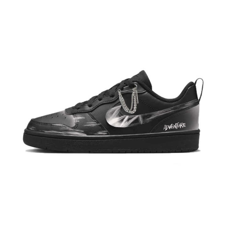 Nike Nike Court Borough Midnight Silver Chain Low top Skateboard Shoes Women's Black