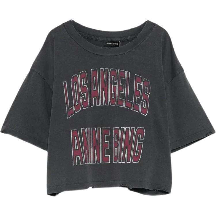 Anine Bing Johnny Logo Crewneck T-Shirt