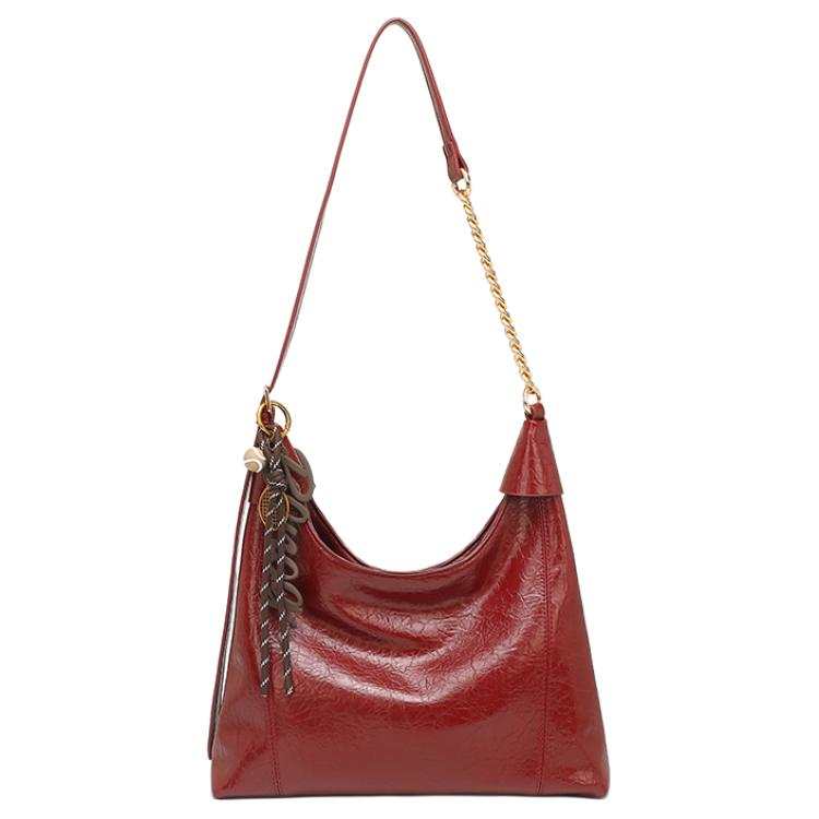 PAYOT Microfiber Synthetic Leather Crossbody Bag, Shoulder Bag Women's Burgundy