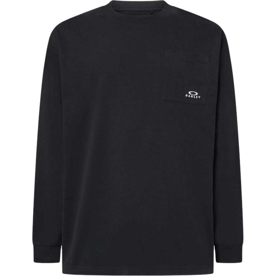 Oakley T Shirts Men's Pure Black Crew Neck Moderate Straight Fit