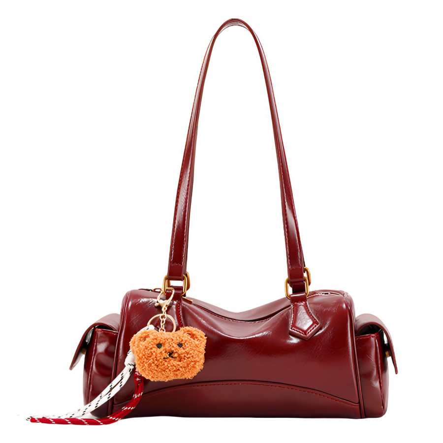 PAYOT Synthetic Leather Shoulder Bag Women's Burgundy