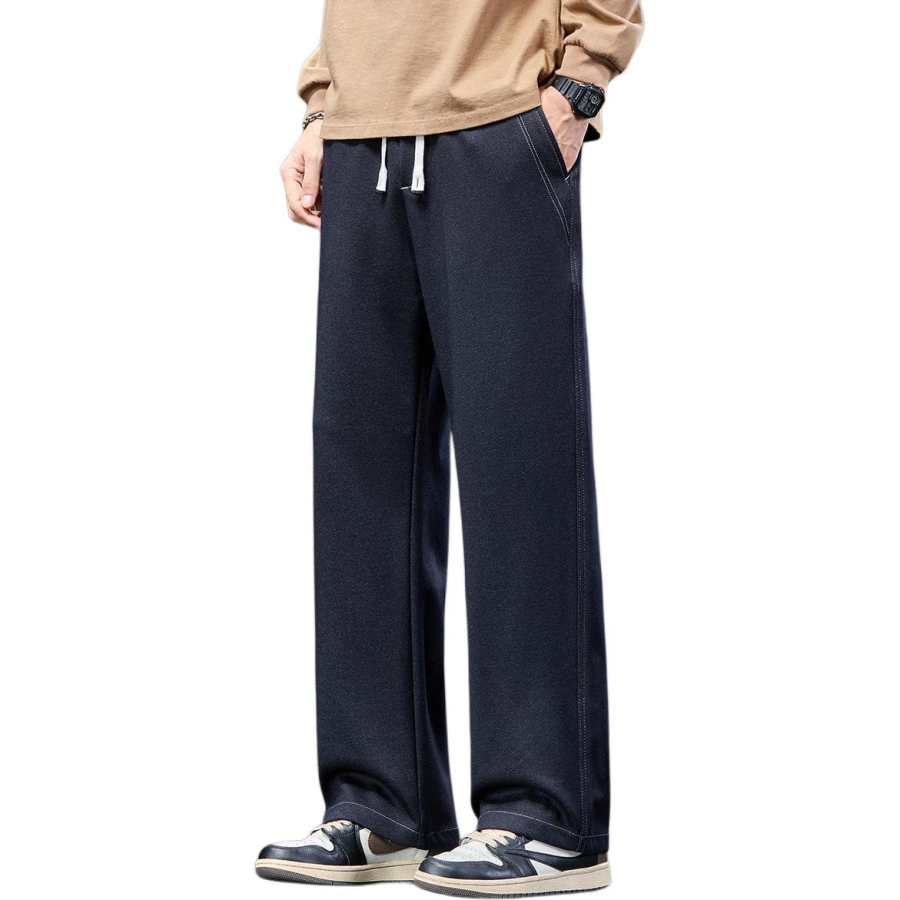 Tonlion Casual Pants Unisex Moderate Straight Fit Pants
