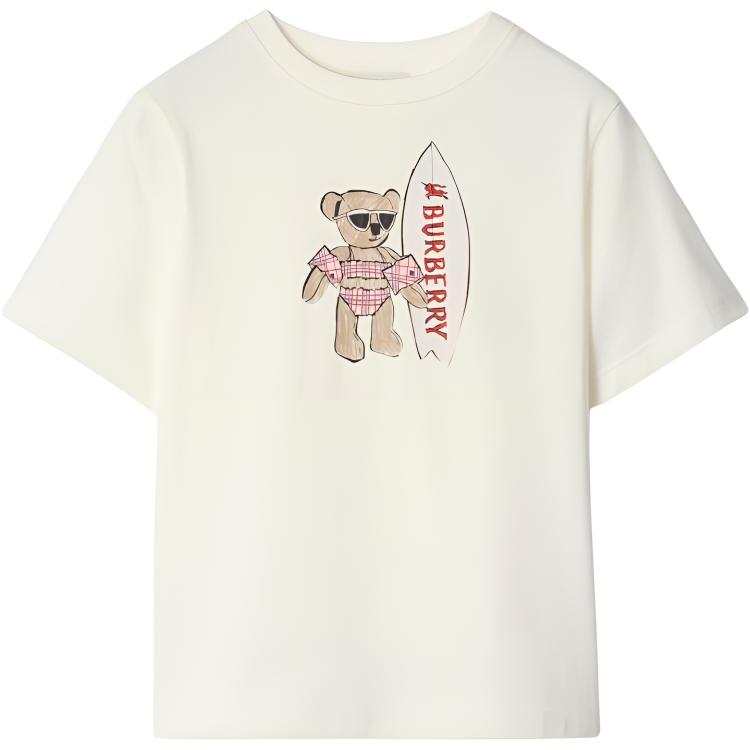 Burberry Kids T Shirts Crew Neck Moderate