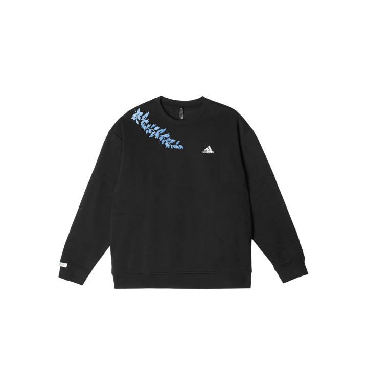 Adidas Adidas LABEL Sweatshirts Unisex Black Crew Neck Moderate