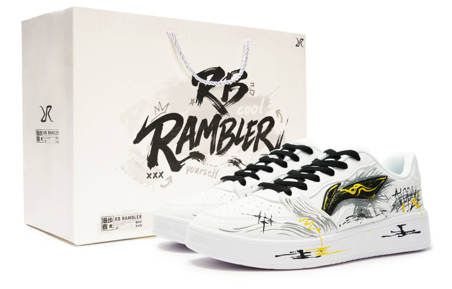 Li-Ning Li Ning Sycee Wear resistant And Lightweight Low top Skateboard Shoes Unisex White Black