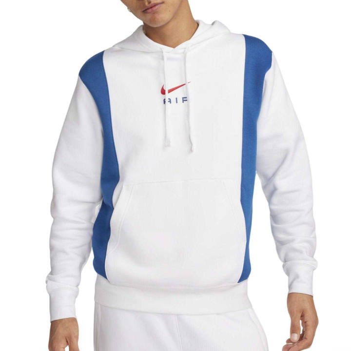 Nike Nike Sweatshirts Men's White/Field Blue Hooded Moderate Regular