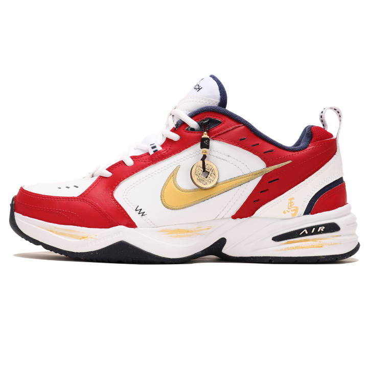 Nike Nike Air Monarch 4 Abrasion Resistant Abrasion Resistant Low top Chunky Sneakers Men's Red White