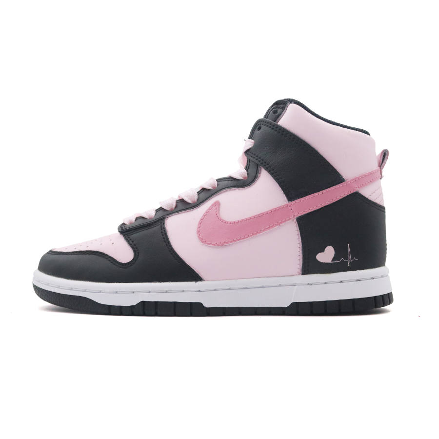 Nike Nike Dunk Strawberry Chatter Lightweight High top Skateboard Shoes Unisex Black Pink