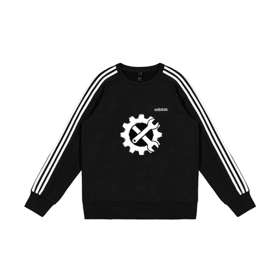 Adidas Adidas Sweatshirts Men's Black Crew Neck Moderate