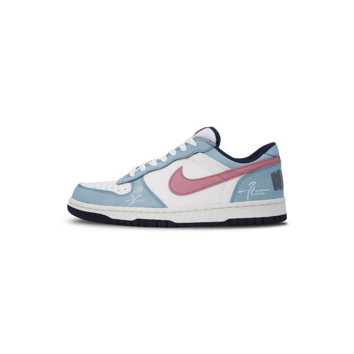 Nike Nike Big Dusty Blue Rose Abrasion Resistant Low top Skateboard Shoes Unisex