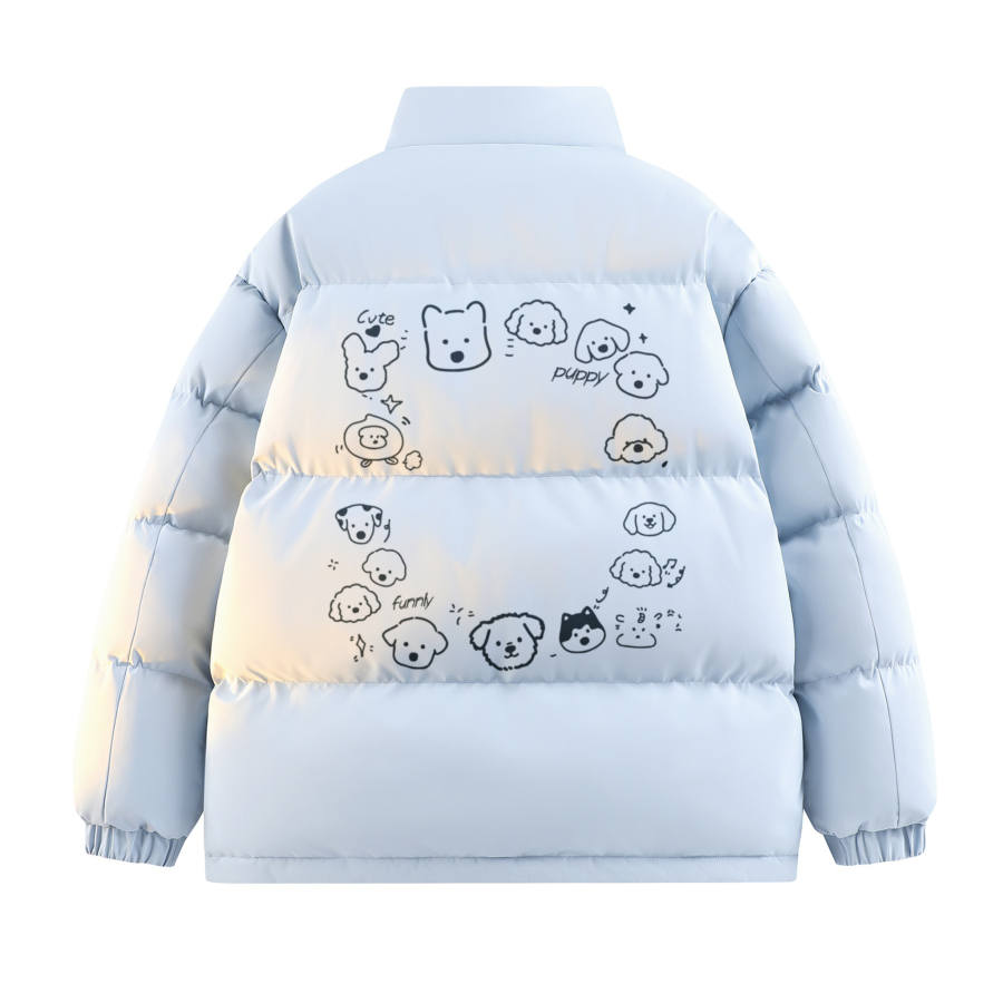 DEERWAY Puffer Jackets Unisex Stand Collar Moderate Padded Puffer Jacket