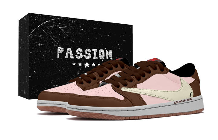 Jordan Travis Scott x Jordan Air Jordan 1 Pink Brown Travis Scott X AJ1 1.0 Box Abrasion Resistant Abrasion Resistant Low top