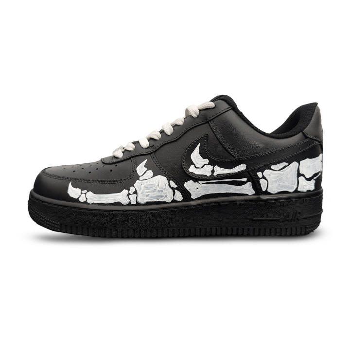 Nike Nike Air Force 1 07 Black Warrior Abrasion Resistant Low top Skateboard Shoes Unisex Black White