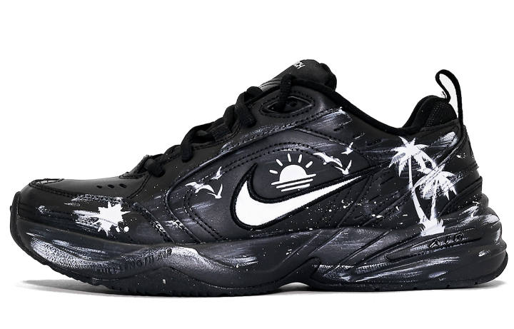 Nike Nike Air Monarch 4 Cushioning Abrasion Resistant Height Increasing Low top Chunky Sneakers Unisex Black