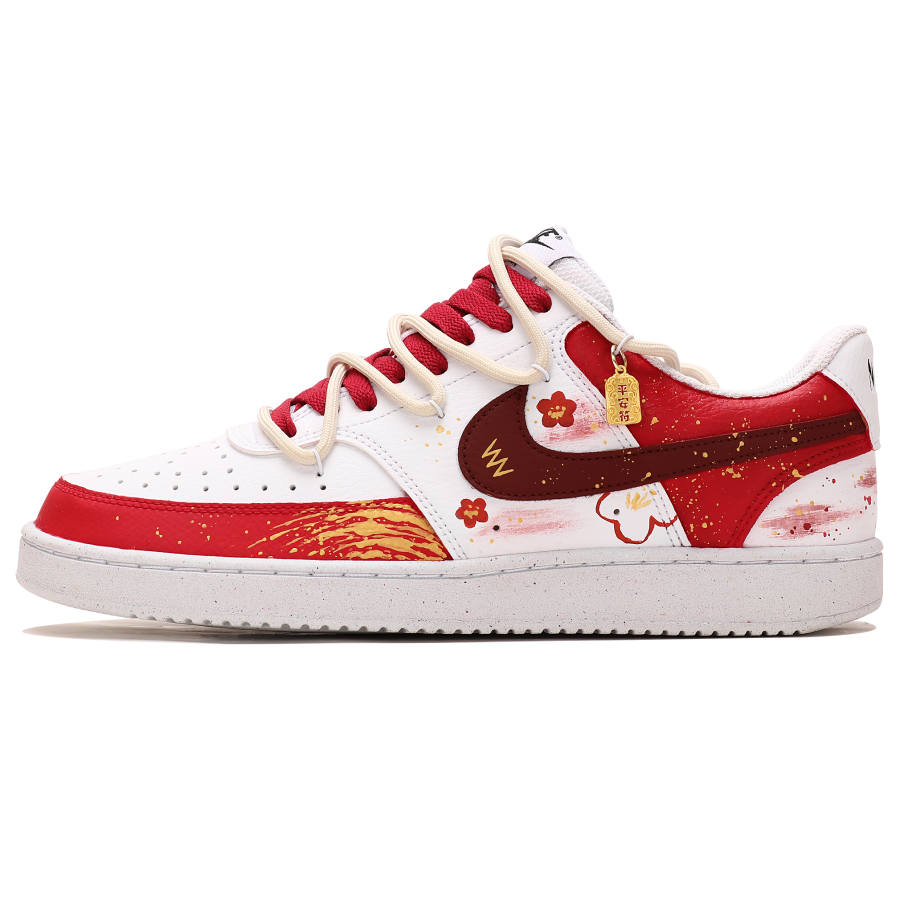 Nike Nike Court Vision 1 Abrasion Resistant Abrasion Resistant Low top Skateboard Shoes Men's Red White
