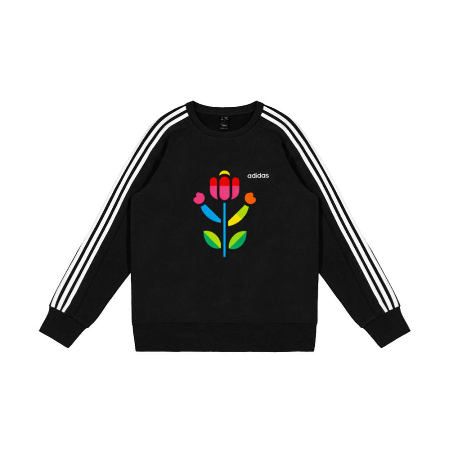 Adidas Adidas Sweatshirts Men's Black Crew Neck Moderate