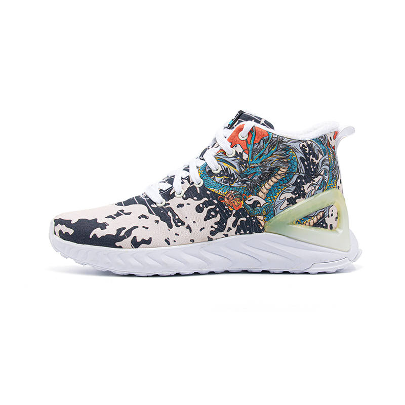 PEAK Taichi 1.0 Plus Dragon Across The Seas Canvas Fashion Trend Totem Fleece Lined Cushioning Coverage Lightweight