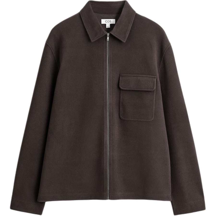 COS COS Jackets Men's Dark Umber Pointed Collar Moderate Other