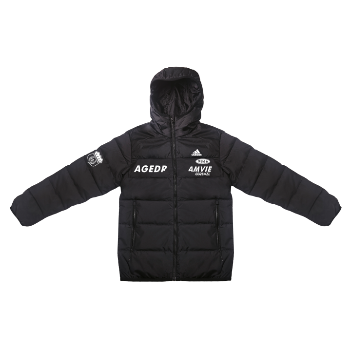 Adidas Adidas Down Jackets Unisex Black Hooded Moderate Puffer Jacket