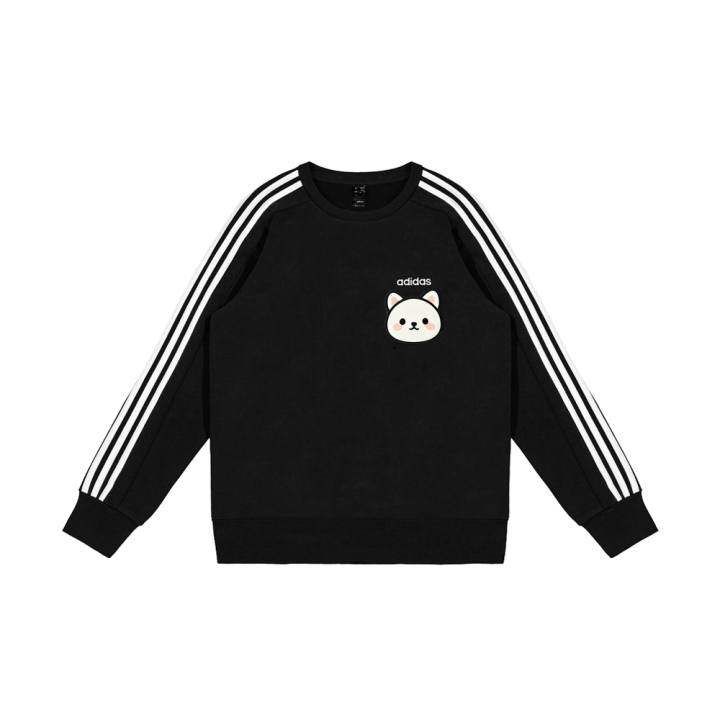 Adidas Adidas Sweatshirts Men's Black Crew Neck Moderate Regular
