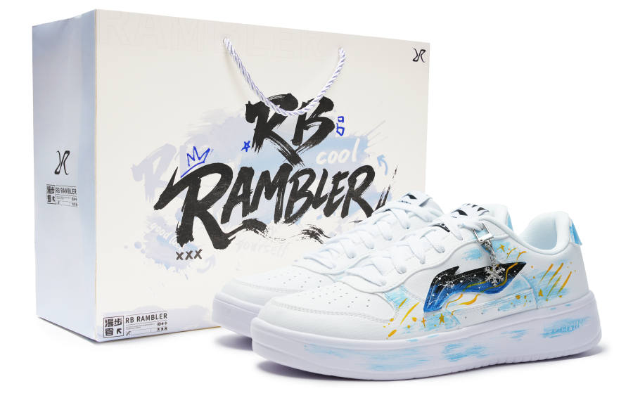 Li-Ning Li Ning Floating Boat Thermal Abrasion Resistant Low top Skateboard Shoes Unisex White Blue