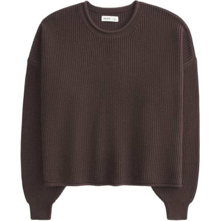 Hollister/ Sweaters Women's Brown Crew Neck Moderate Other