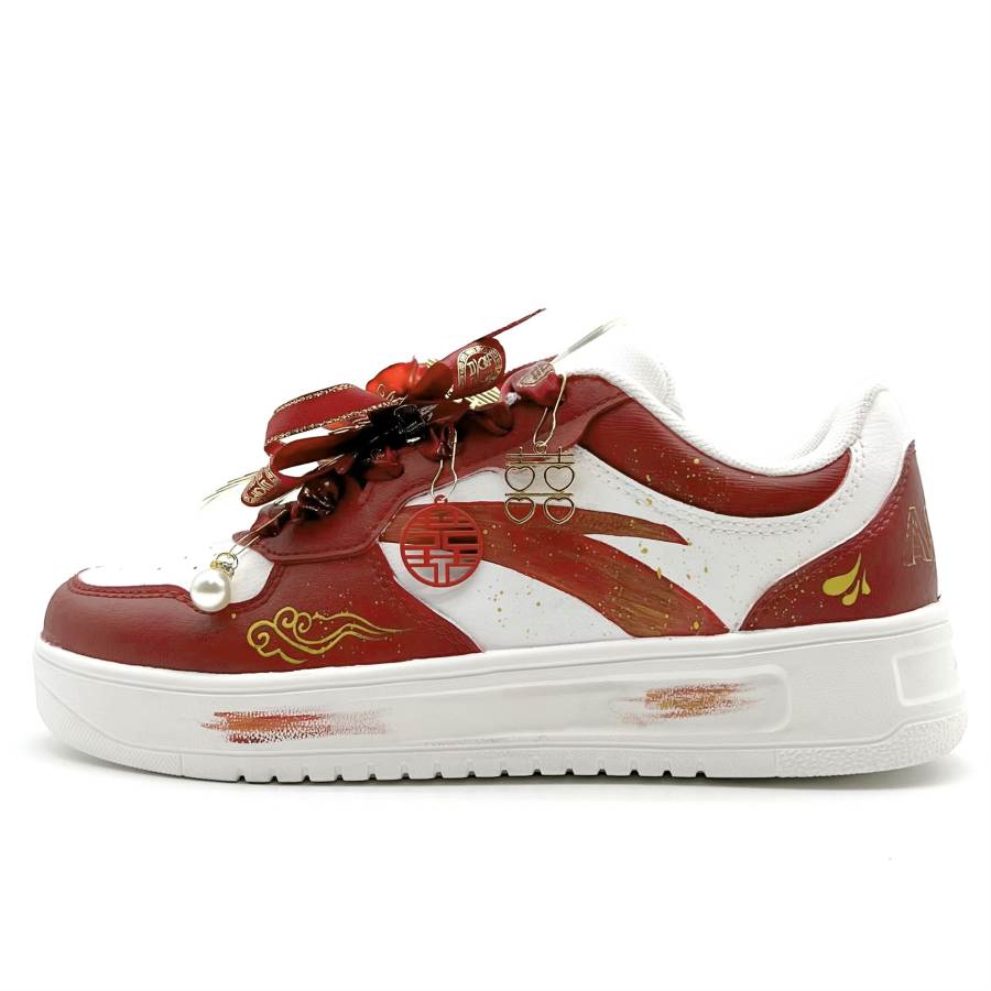 Anta Easy Coverage Abrasion Resistant Lightweight Low top Skateboard Shoes Unisex Red