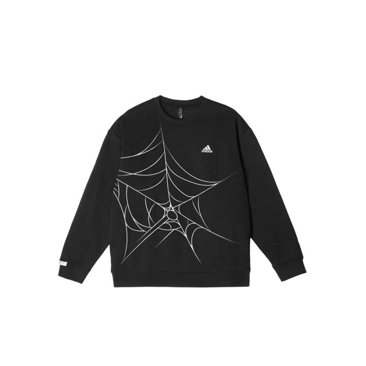 Adidas Adidas LABEL Sweatshirts Unisex Black Crew Neck Moderate